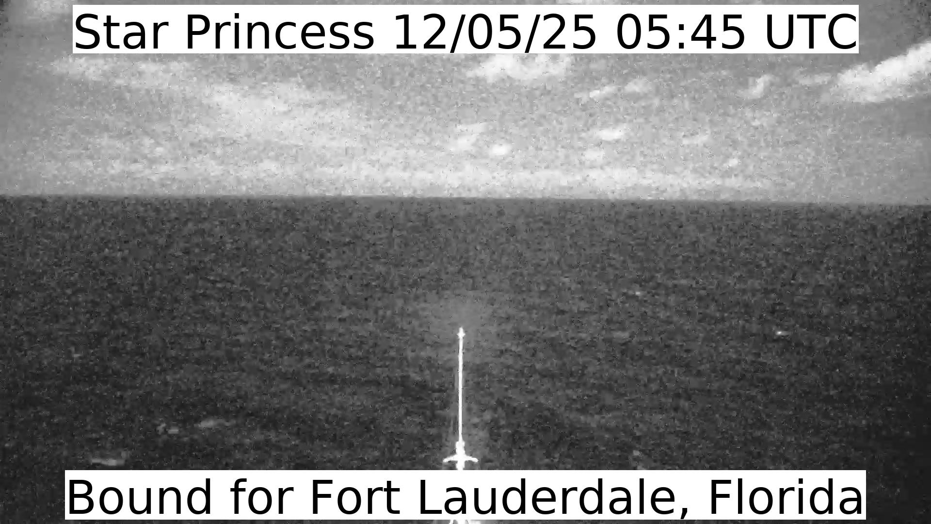 A live picture from the bridge of the Star Princess